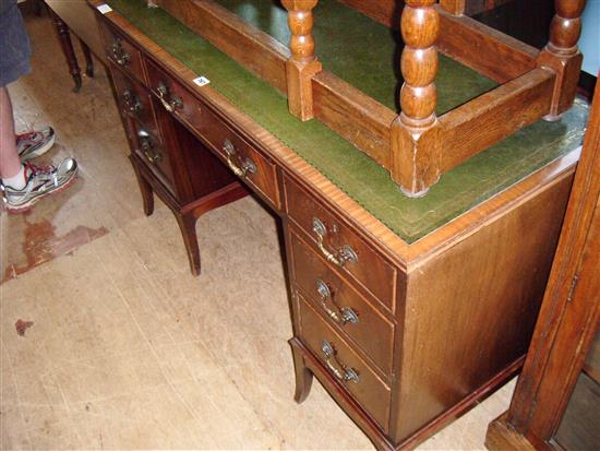 Seven drawer pedestal desk